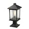 Z-Lite Portland 1 Light Outdoor Pier Mount Light, Oil Rubbed Bronze And Clear Seedy 531PHMR-533PM-ORB - alternate 2